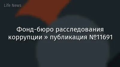 Фонд-бюро расследования коррупции » публикация №11691