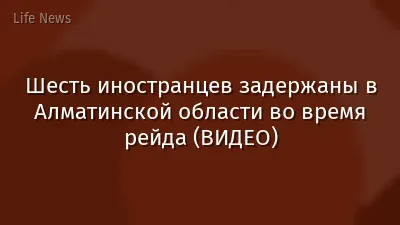 Шесть иностранцев задержаны в Алматинской области во время рейда (ВИДЕО)