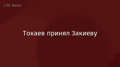 Токаев принял Закиеву