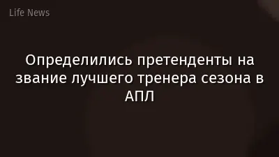 Определились претенденты на звание лучшего тренера сезона в АПЛ