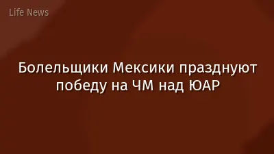 Болельщики Мексики празднуют победу на ЧМ над ЮАР
