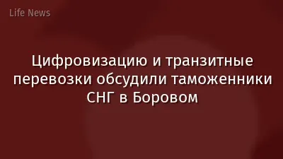 Цифровизацию и транзитные перевозки обсудили таможенники СНГ в Боровом