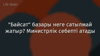 "Байсат" базары неге сатылмай жатыр? Министрлік себепті атады