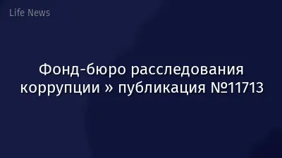 Фонд-бюро расследования коррупции » публикация №11713
