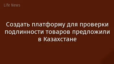 Создать платформу для проверки подлинности товаров предложили в Казахстане