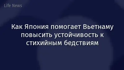 Как Япония помогает Вьетнаму повысить устойчивость к стихийным бедствиям