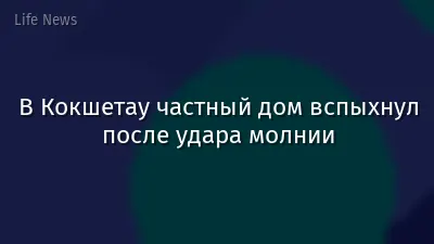 В Кокшетау частный дом вспыхнул после удара молнии