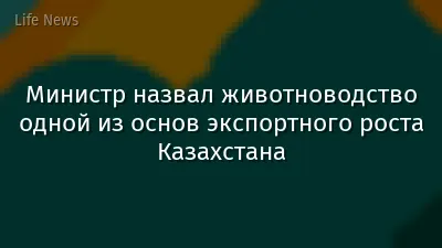 Министр назвал животноводство одной из основ экспортного роста Казахстана
