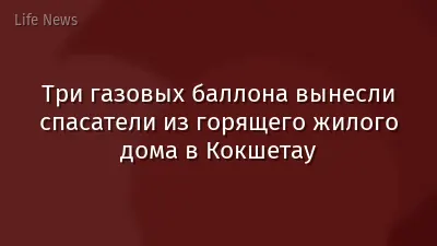 Три газовых баллона вынесли спасатели из горящего жилого дома в Кокшетау