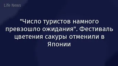 "Число туристов намного превзошло ожидания". Фестиваль цветения сакуры отменили в Японии