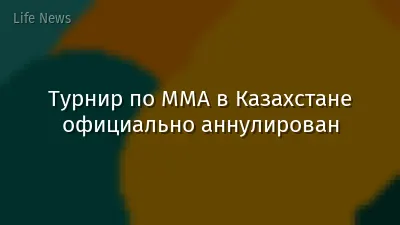 Турнир по ММА в Казахстане официально аннулирован