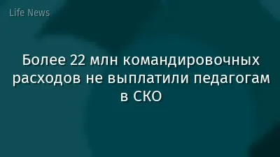 Более 22 млн командировочных расходов не выплатили педагогам в СКО