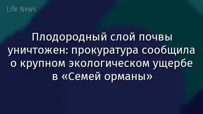 Плодородный слой почвы уничтожен: прокуратура сообщила о крупном экологическом ущербе в «Семей орманы»