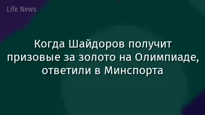 Когда Шайдоров получит призовые за золото на Олимпиаде, ответили в Минспорта