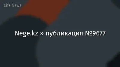 Nege.kz » публикация №9677