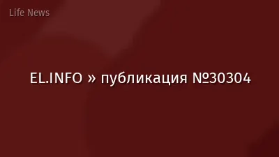 EL.INFO » публикация №30304