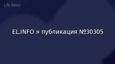 EL.INFO » публикация №30305
