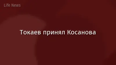 Токаев принял Косанова