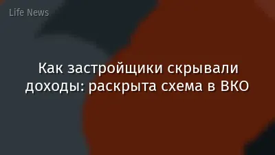 Как застройщики скрывали доходы: раскрыта схема в ВКО