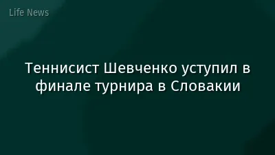 Теннисист Шевченко уступил в финале турнира в Словакии