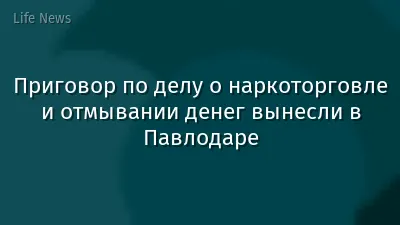 Приговор по делу о наркоторговле и отмывании денег вынесли в Павлодаре