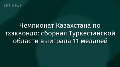 Чемпионат Казахстана по тхэквондо: сборная Туркестанской области выиграла 11 медалей