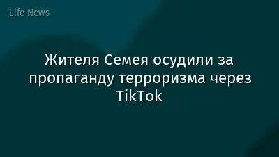 Жителя Семея осудили за пропаганду терроризма через TikTok
