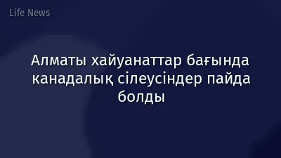 Алматы хайуанаттар бағында канадалық сілеусіндер пайда болды