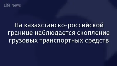 На казахстанско‑российской границе наблюдается скопление грузовых транспортных средств