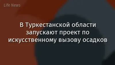 В Туркестанской области запускают проект по искусственному вызову осадков