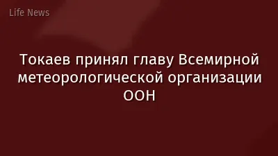Токаев принял главу Всемирной метеорологической организации ООН