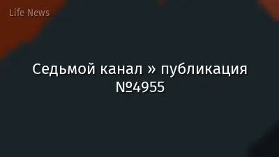 Седьмой канал » публикация №4955