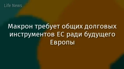 Макрон требует общих долговых инструментов ЕС ради будущего Европы