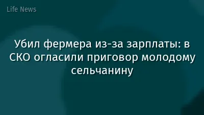 Убил фермера из-за зарплаты: в СКО огласили приговор молодому сельчанину