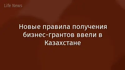 Новые правила получения бизнес-грантов ввели в Казахстане