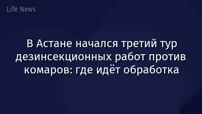 В Астане начался третий тур дезинсекционных работ против комаров: где идёт обработка