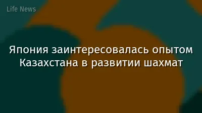 Япония заинтересовалась опытом Казахстана в развитии шахмат