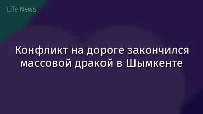 Конфликт на дороге закончился массовой дракой в Шымкенте