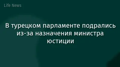 В турецком парламенте подрались из‑за назначения министра юстиции