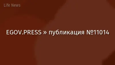 EGOV.PRESS » публикация №11014