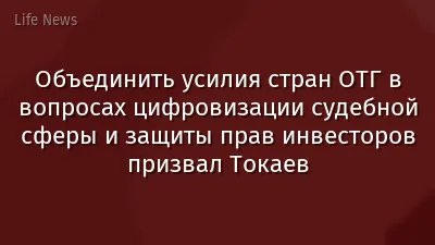 Объединить усилия стран ОТГ в вопросах цифровизации судебной сферы и защиты прав инвесторов призвал Токаев