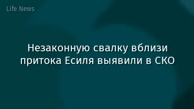 Незаконную свалку вблизи притока Есиля выявили в СКО