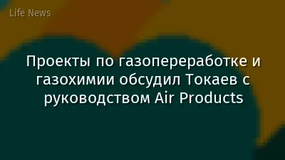 Проекты по газопереработке и газохимии обсудил Токаев с руководством Air Products