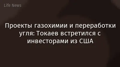 Проекты газохимии и переработки угля: Токаев встретился с инвесторами из США
