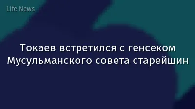 Токаев встретился с генсеком Мусульманского совета старейшин