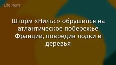 Шторм «Нильс» обрушился на атлантическое побережье Франции, повредив лодки и деревья