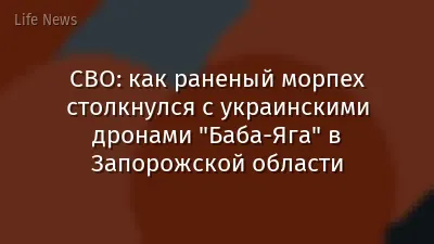 СВО: как раненый морпех столкнулся с украинскими дронами "Баба-Яга" в Запорожской области