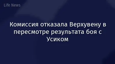 Комиссия отказала Верхувену в пересмотре результата боя с Усиком