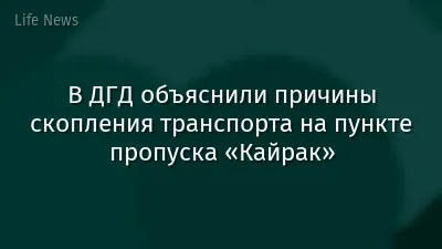 В ДГД объяснили причины скопления транспорта на пункте пропуска «Кайрак»