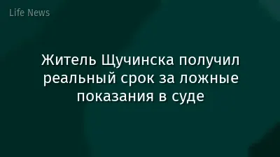 Житель Щучинска получил реальный срок за ложные показания в суде